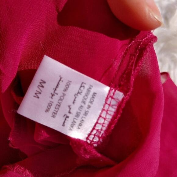 La Vie En Rose Size Medium M Red Layered Frill Lingerie Sexy Cute Red Valentines - Picture 3 of 9